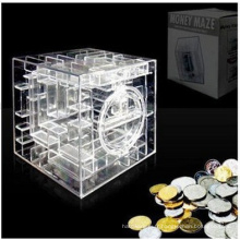 Tirelire transparente OEM PP Saving Box avec conception de labyrinthe